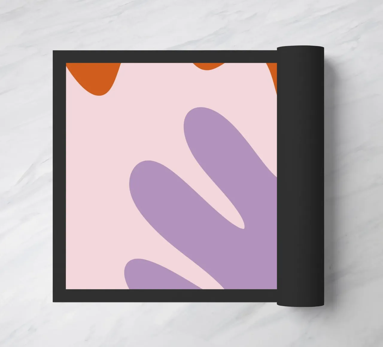 Forme astratte moderne - rosa, viola, marrone zerbino da Wackapacka