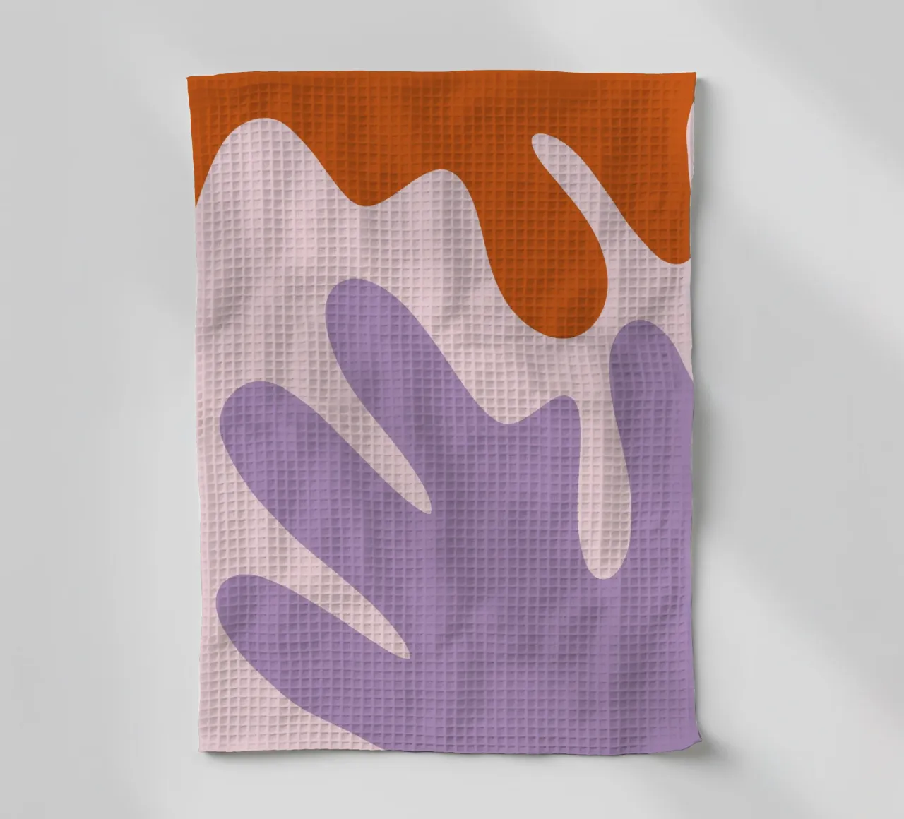 Forme astratte moderne - rosa, viola, marrone canovaccio da cucina da Wackapacka