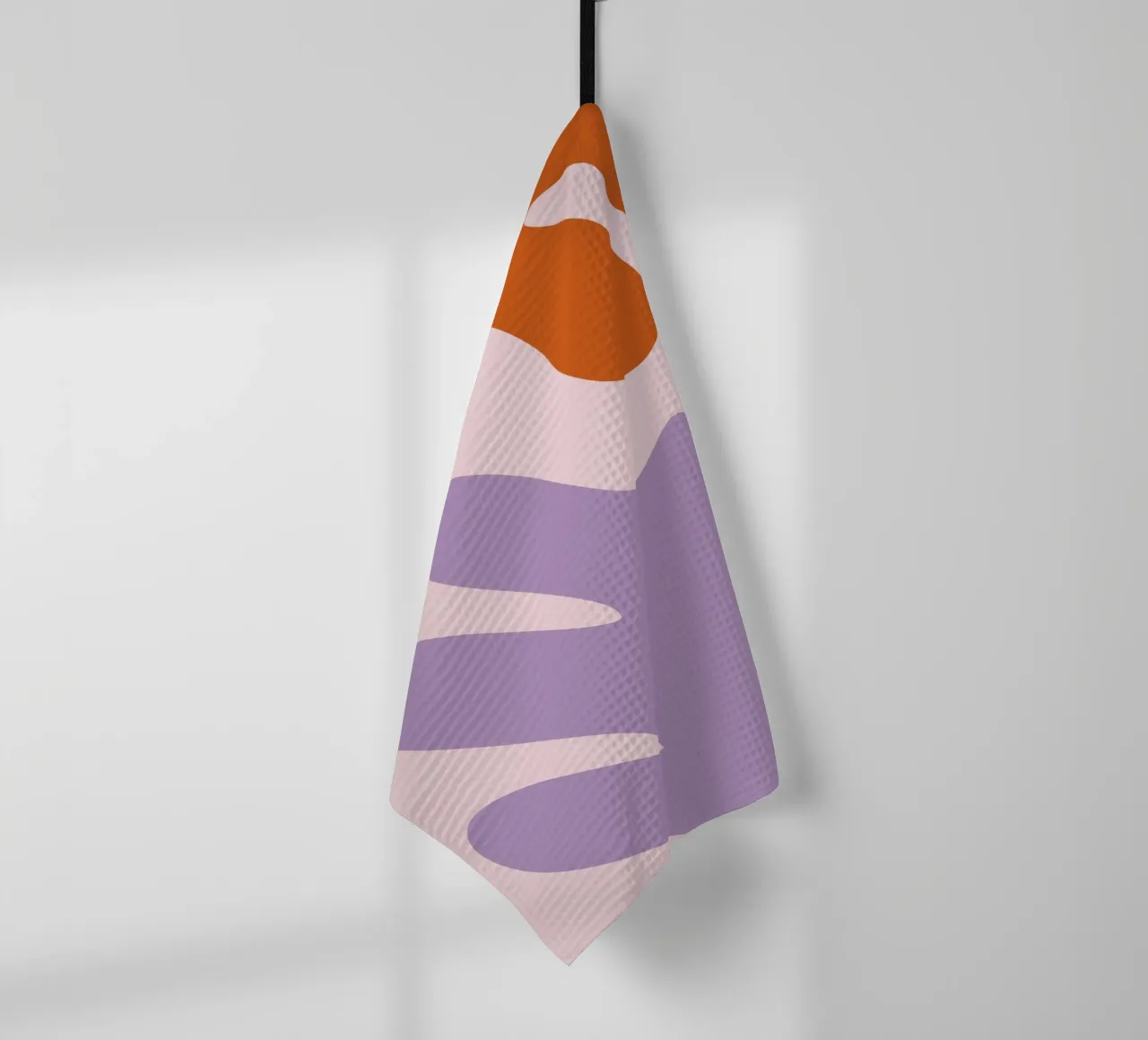 Forme astratte moderne - rosa, viola, marrone canovaccio da cucina da Wackapacka
