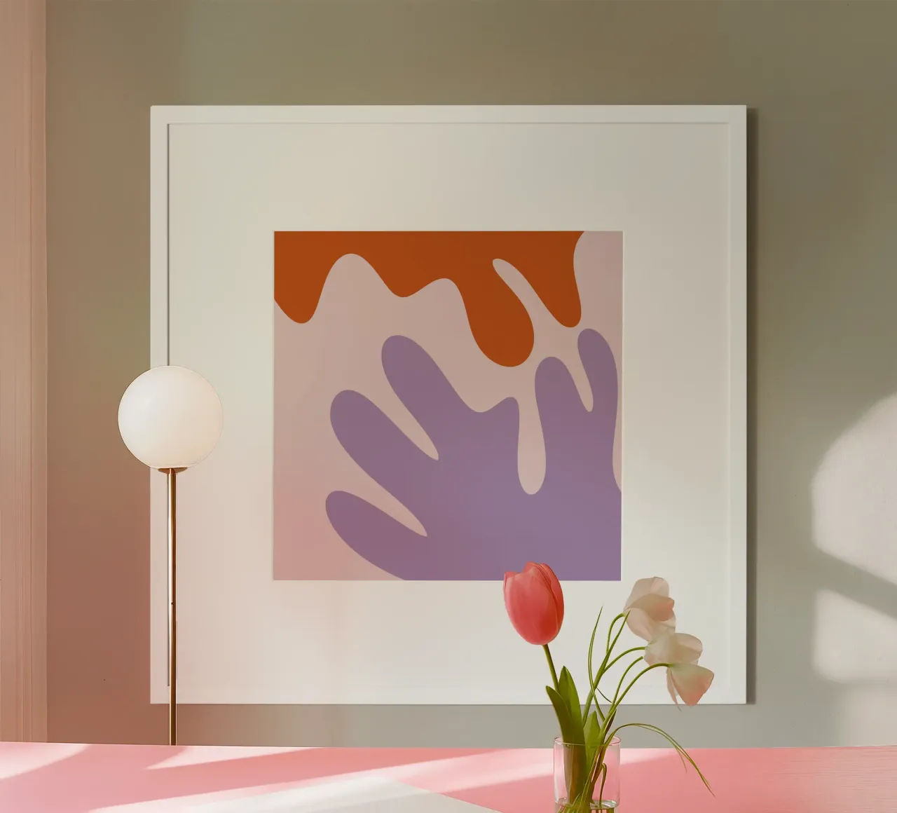 Forme astratte moderne - rosa, viola, marrone carta hahnemühle da Wackapacka