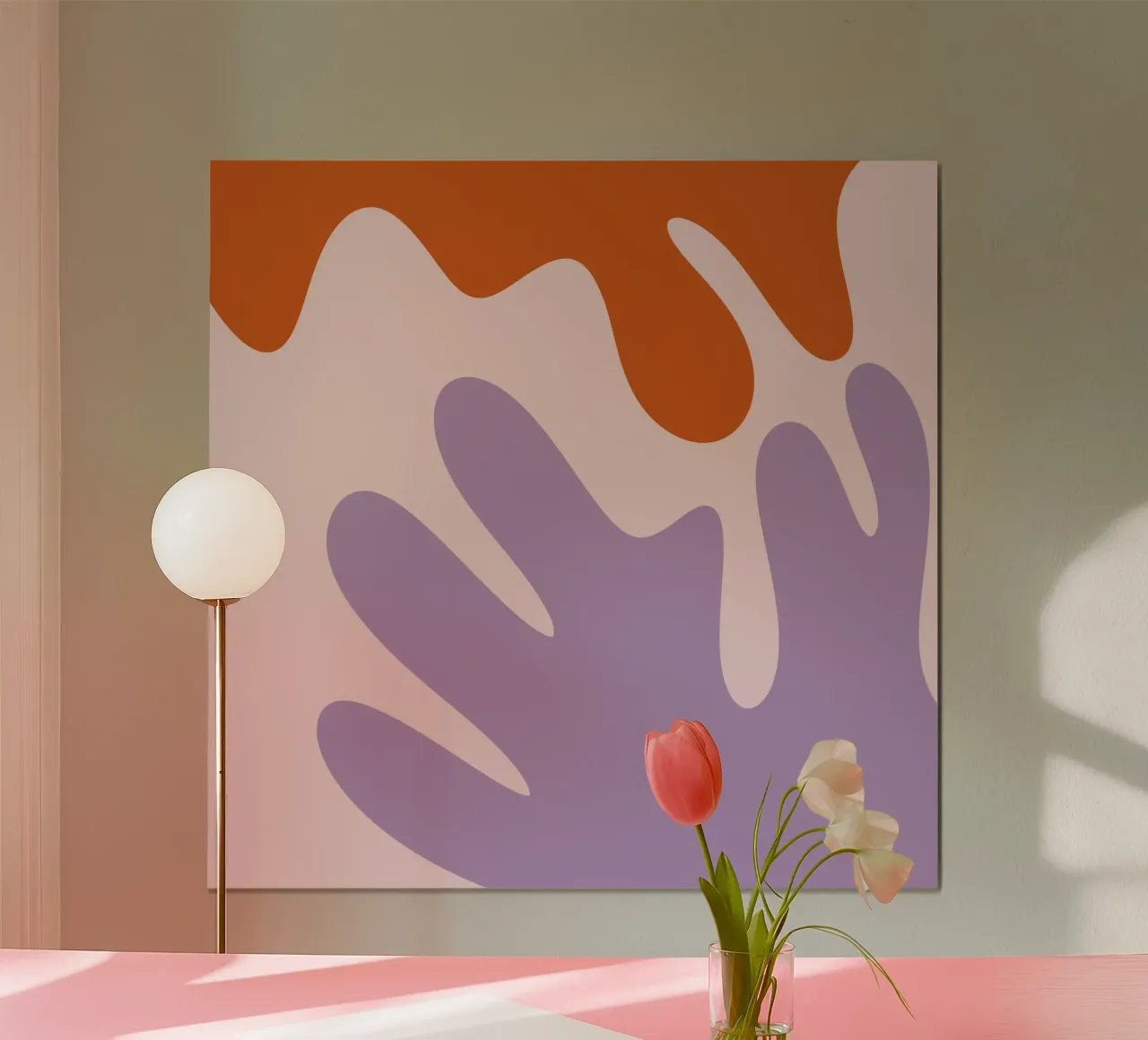 Forme astratte moderne - rosa, viola, marrone carta hahnemühle da Wackapacka