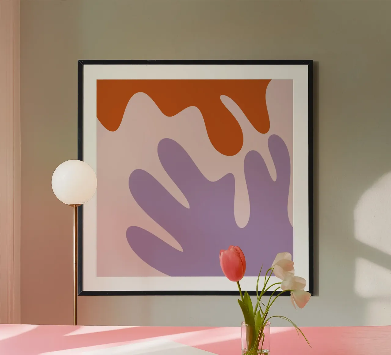 Forme astratte moderne - rosa, viola, marrone carta hahnemühle da Wackapacka