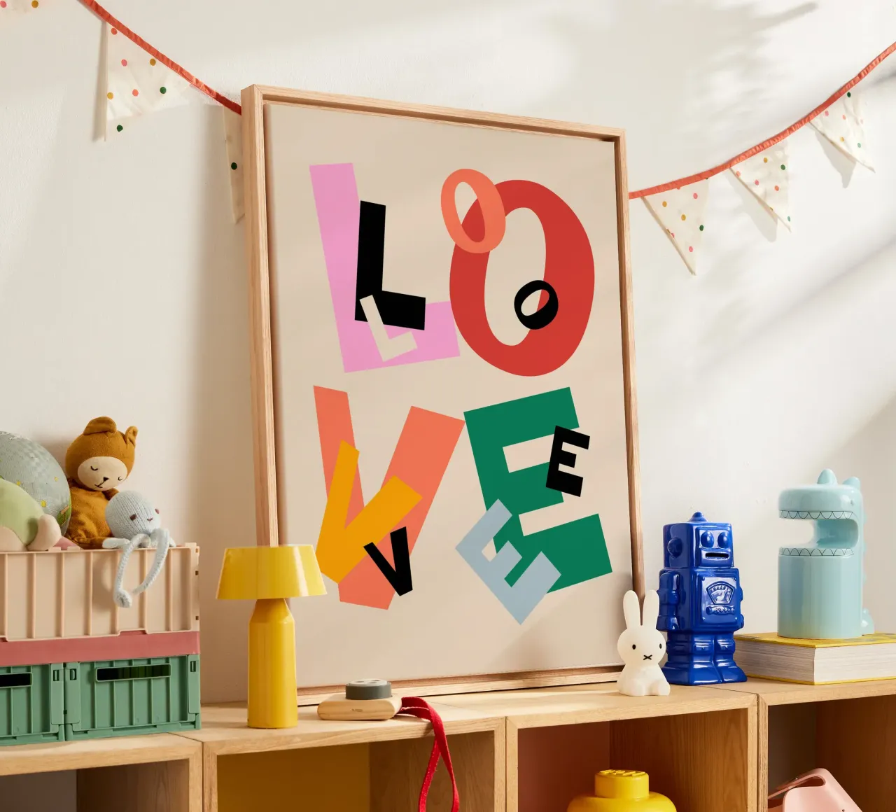 L.O.V.E. tela con Cornice a cassetta da susanapaz
