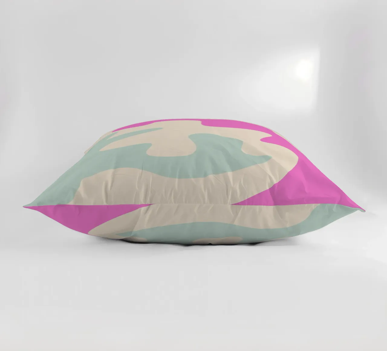 Forme astratte e moderne - rosa, blu, crema cuscino da Wackapacka