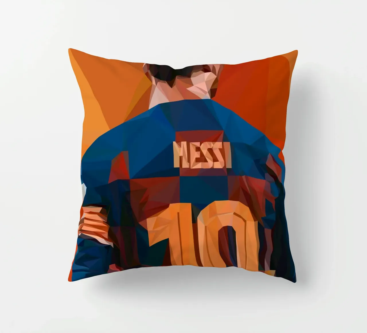 Messi football Player cuscino da Low poly art