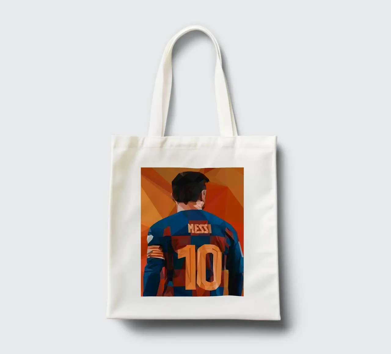 Messi football Player tote bag by Low poly art