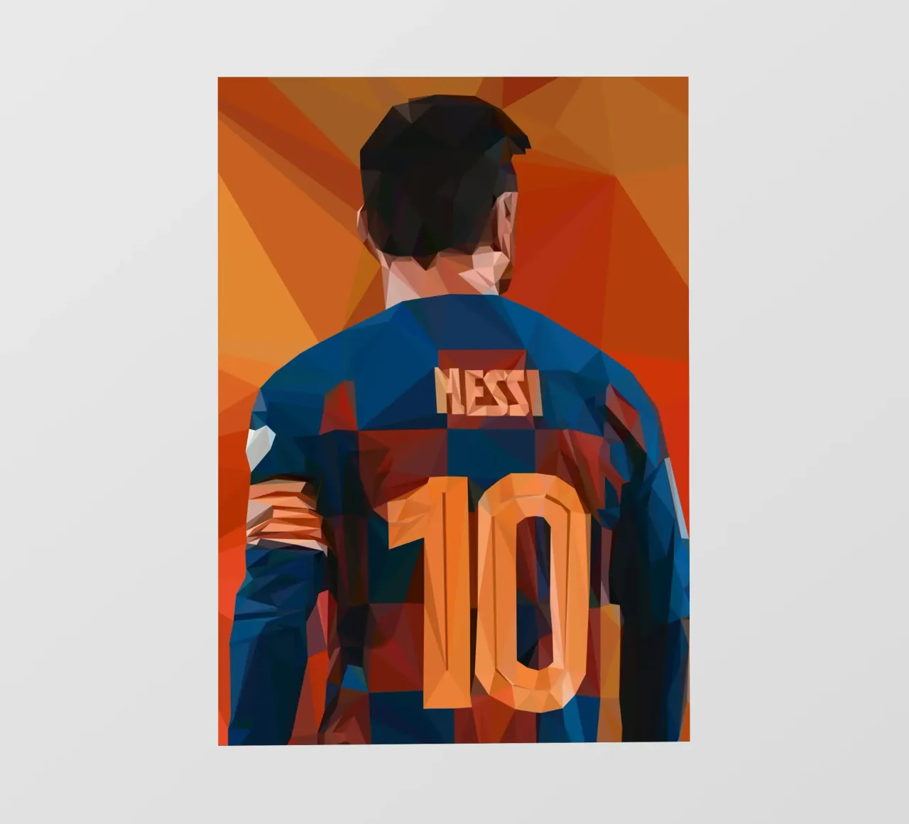 Messi football Player telo in pvc da Low poly art