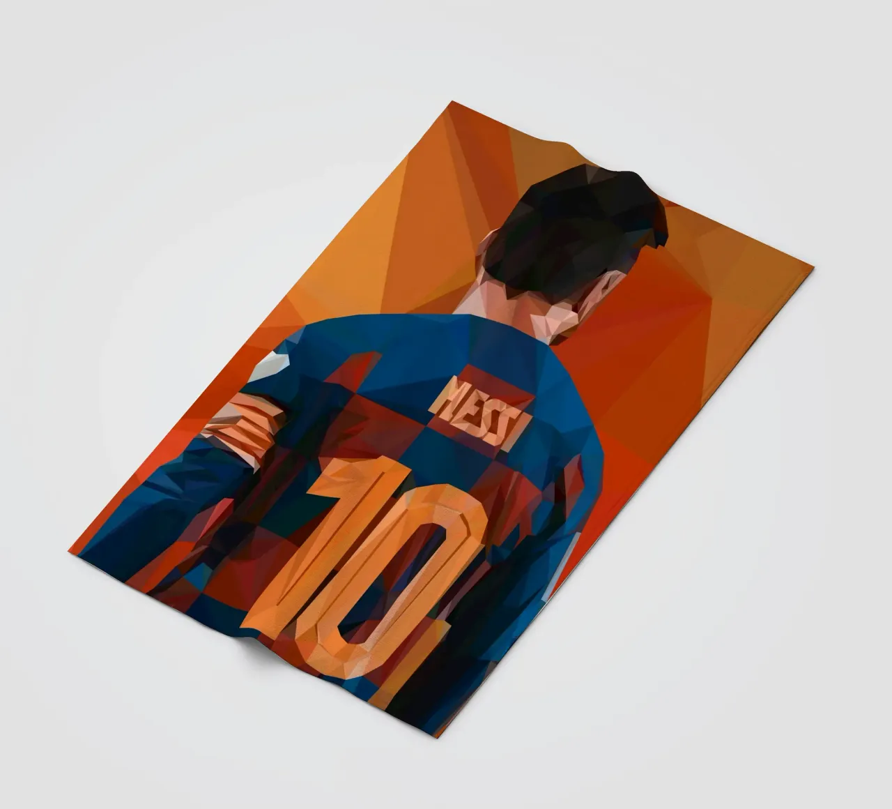 Messi football Player coperta in pile da Low poly art