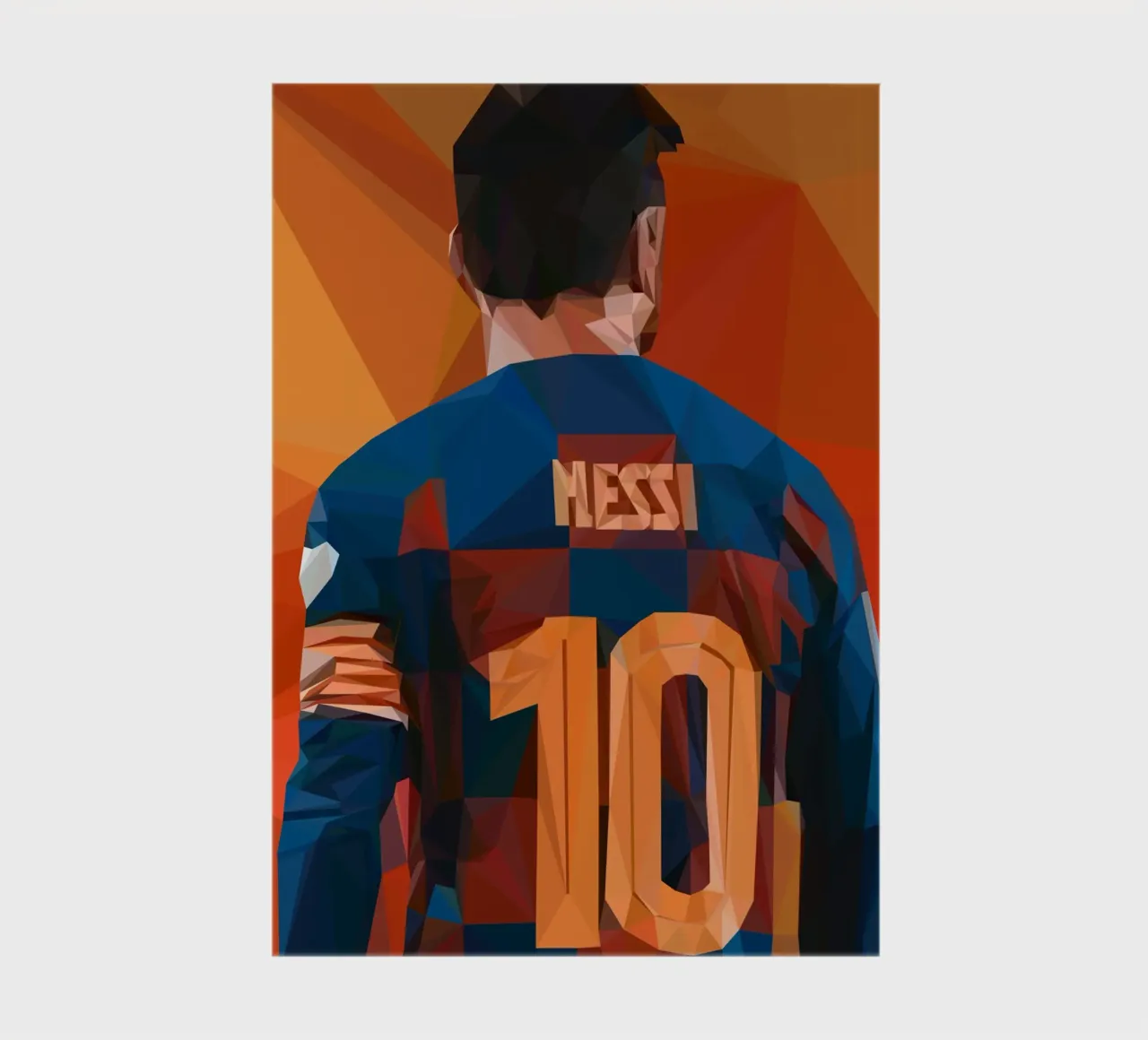 Messi football Player notebook by Low poly art