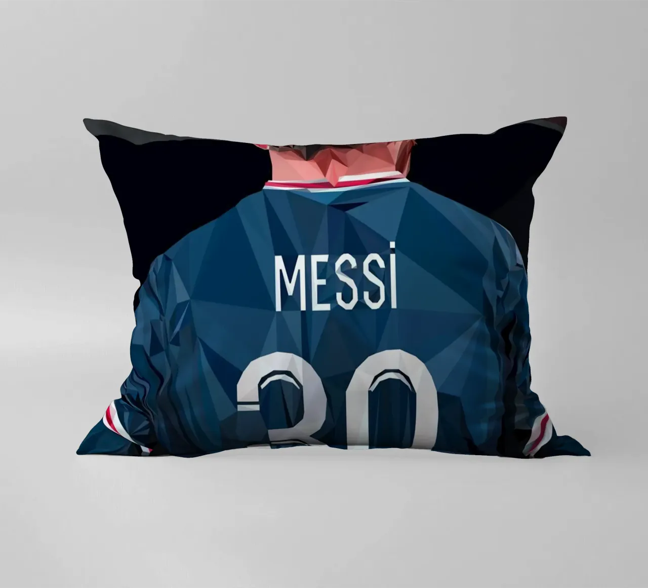 Messi the football player cuscino da Low poly art