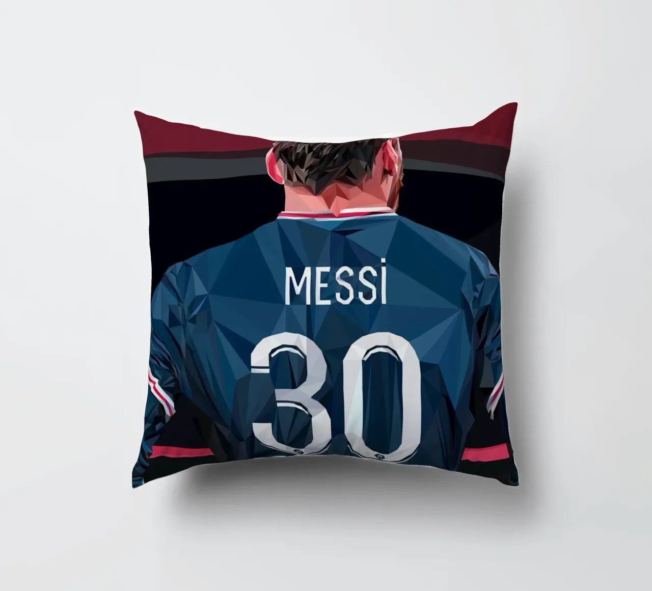 Messi the football player cuscino da Low poly art