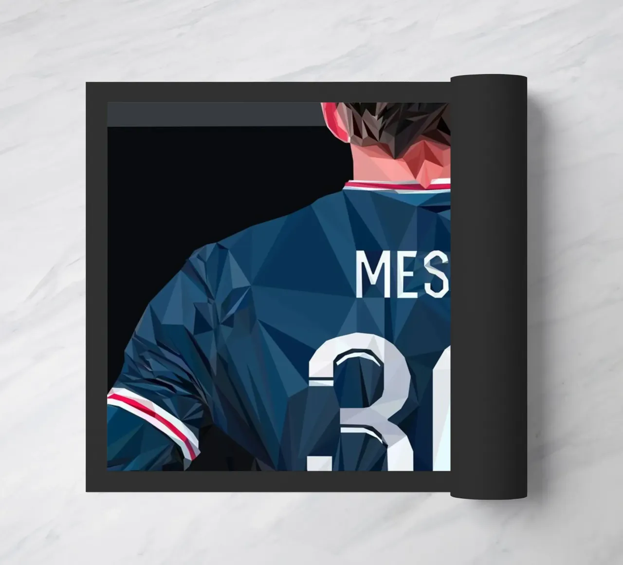 Messi the football player zerbino da Low poly art