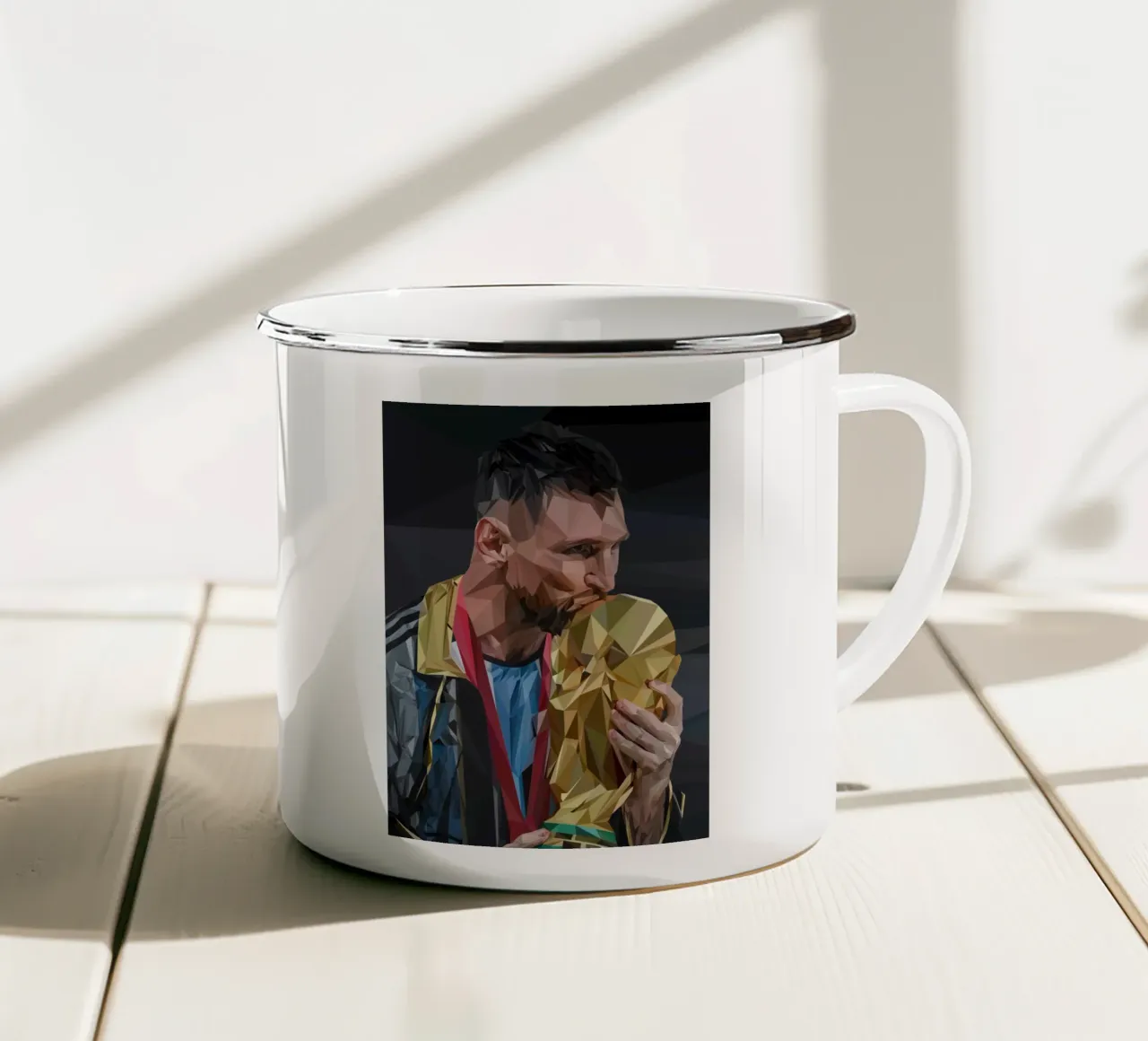 The Champion World cup tazza in smalto da Low poly art