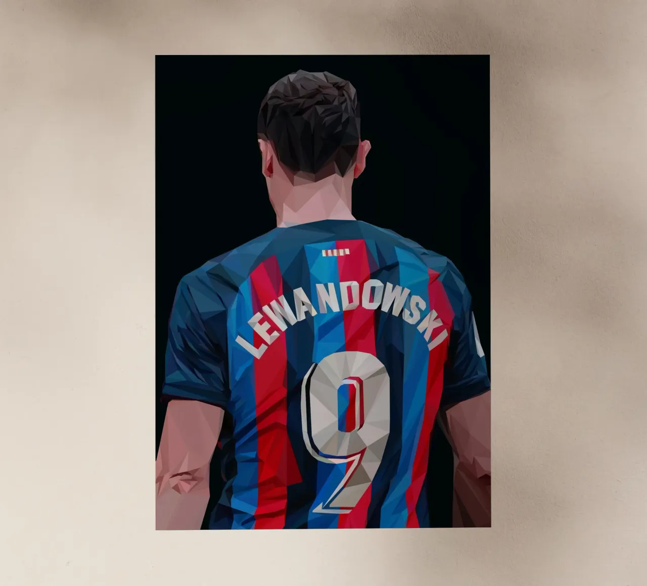 Lewandowski pellicola backlit da Low poly art