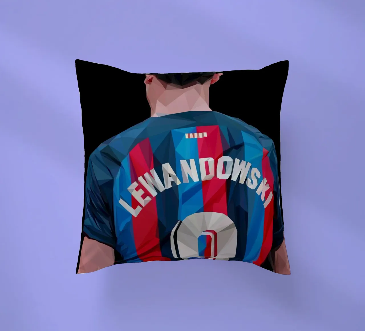 Lewandowski cuscino da Low poly art