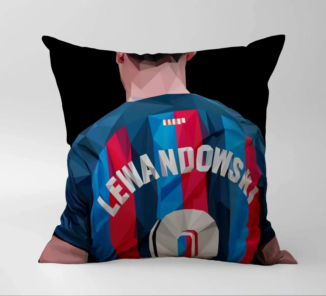 Lewandowski cuscino da Low poly art