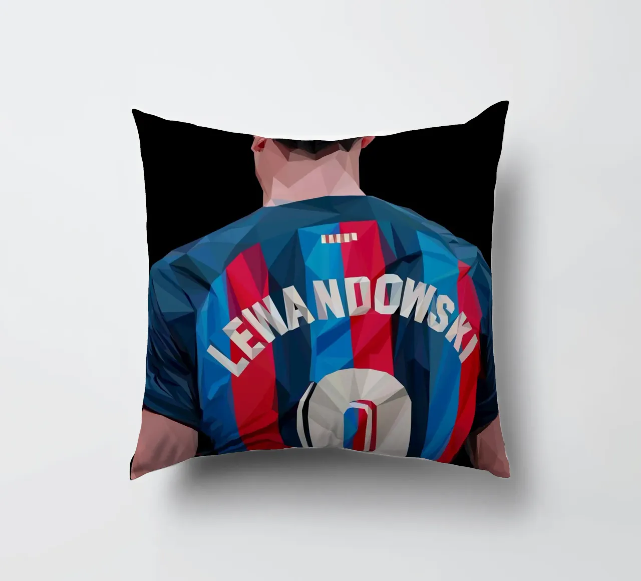 Lewandowski cuscino da Low poly art