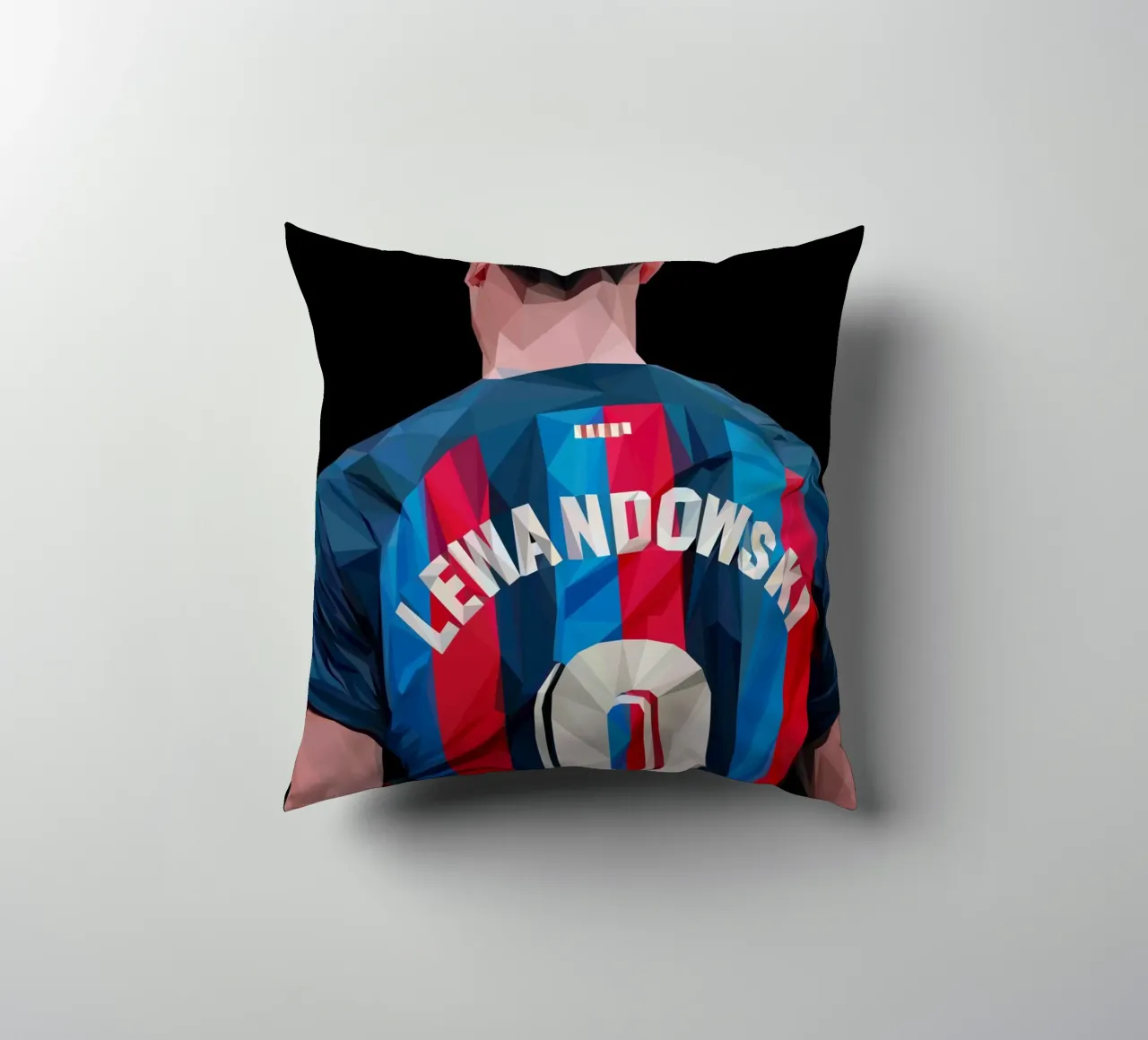 Lewandowski cuscino da Low poly art