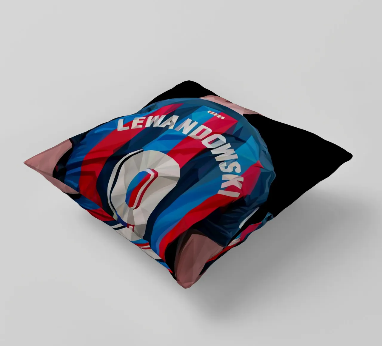 Lewandowski cuscino da Low poly art