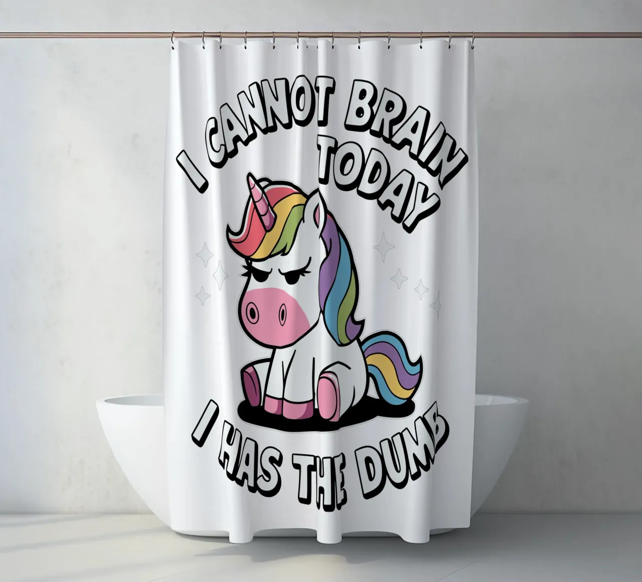 I cannot brain today, I has the dumb Duschvorhang von edsonramosart