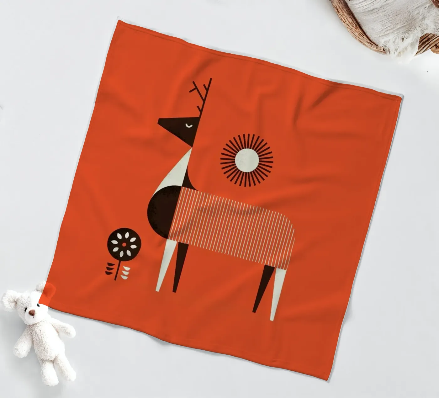 Deer fleecedeken van Maz