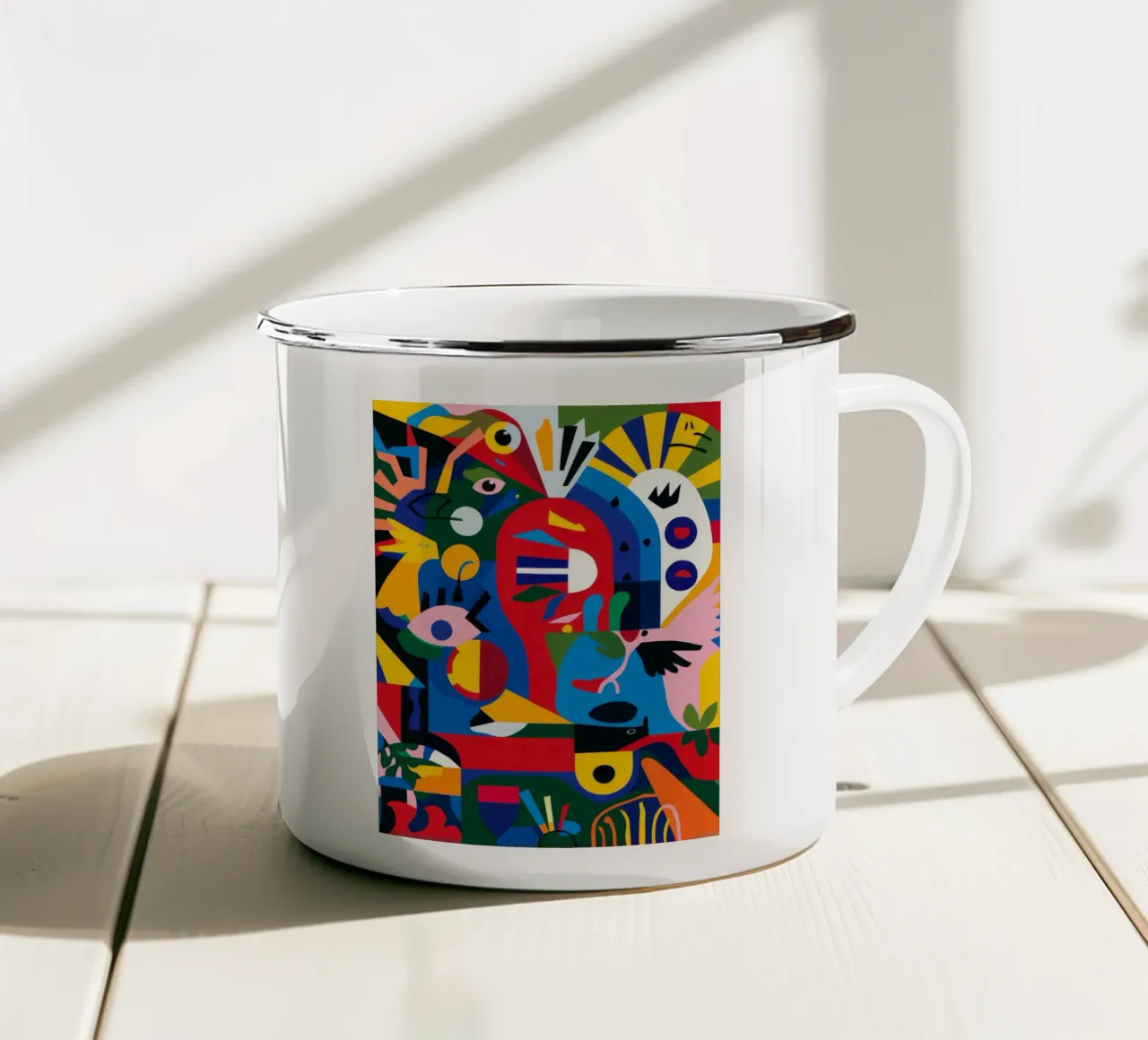 Sinfonia geometrica tazza in smalto da Monarco Virtuoso