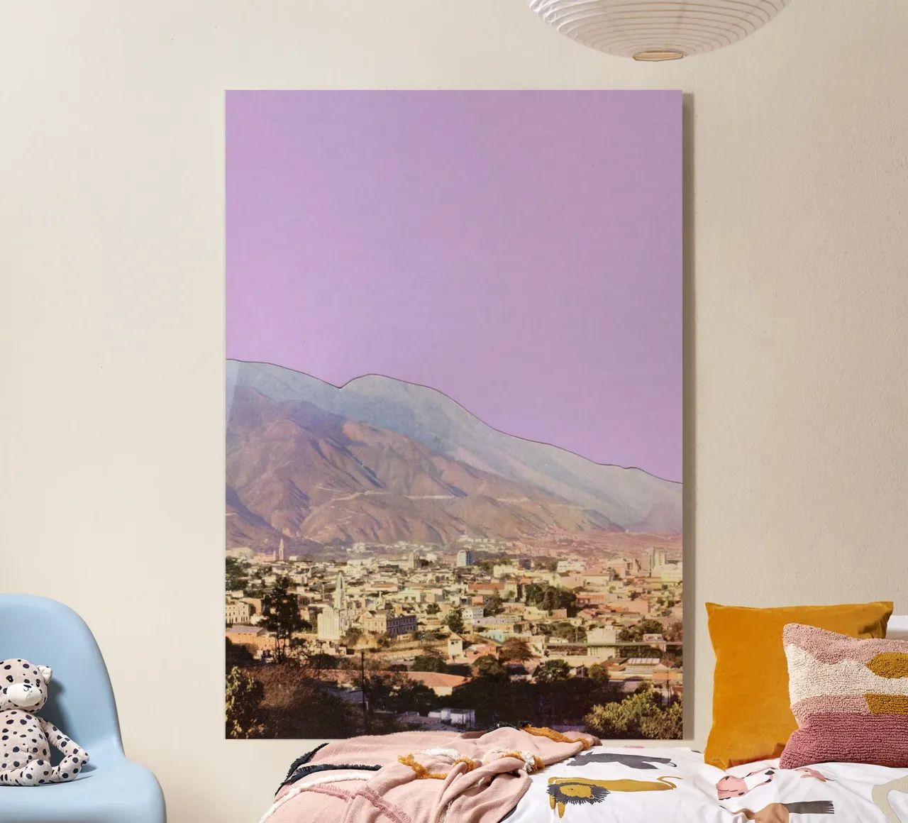 Lilac Skies acrylic glass by Cassia Beck Collage