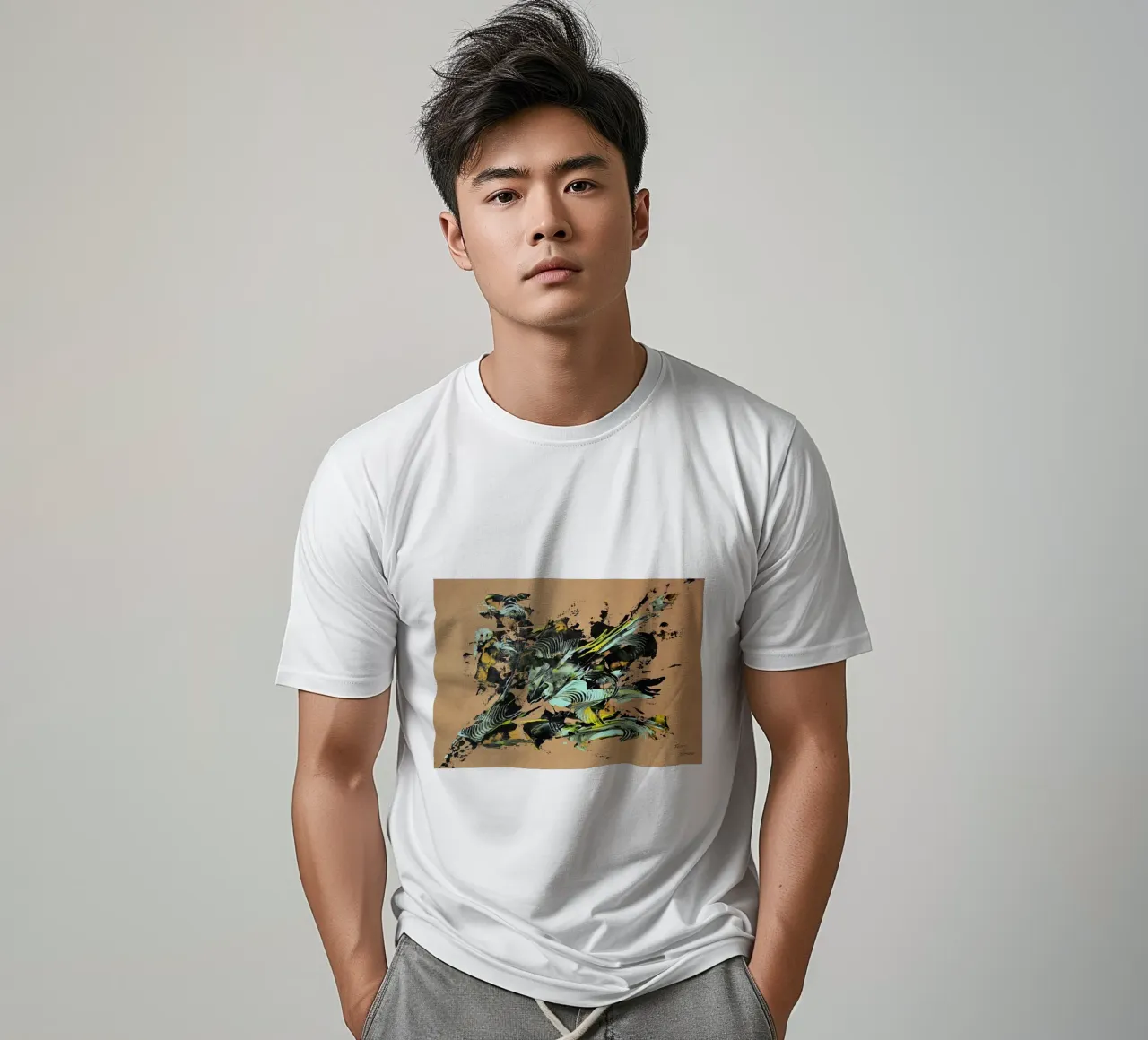 NATURAL STYLE 32 t-shirt da Thierry Vobmann Abstract painting
