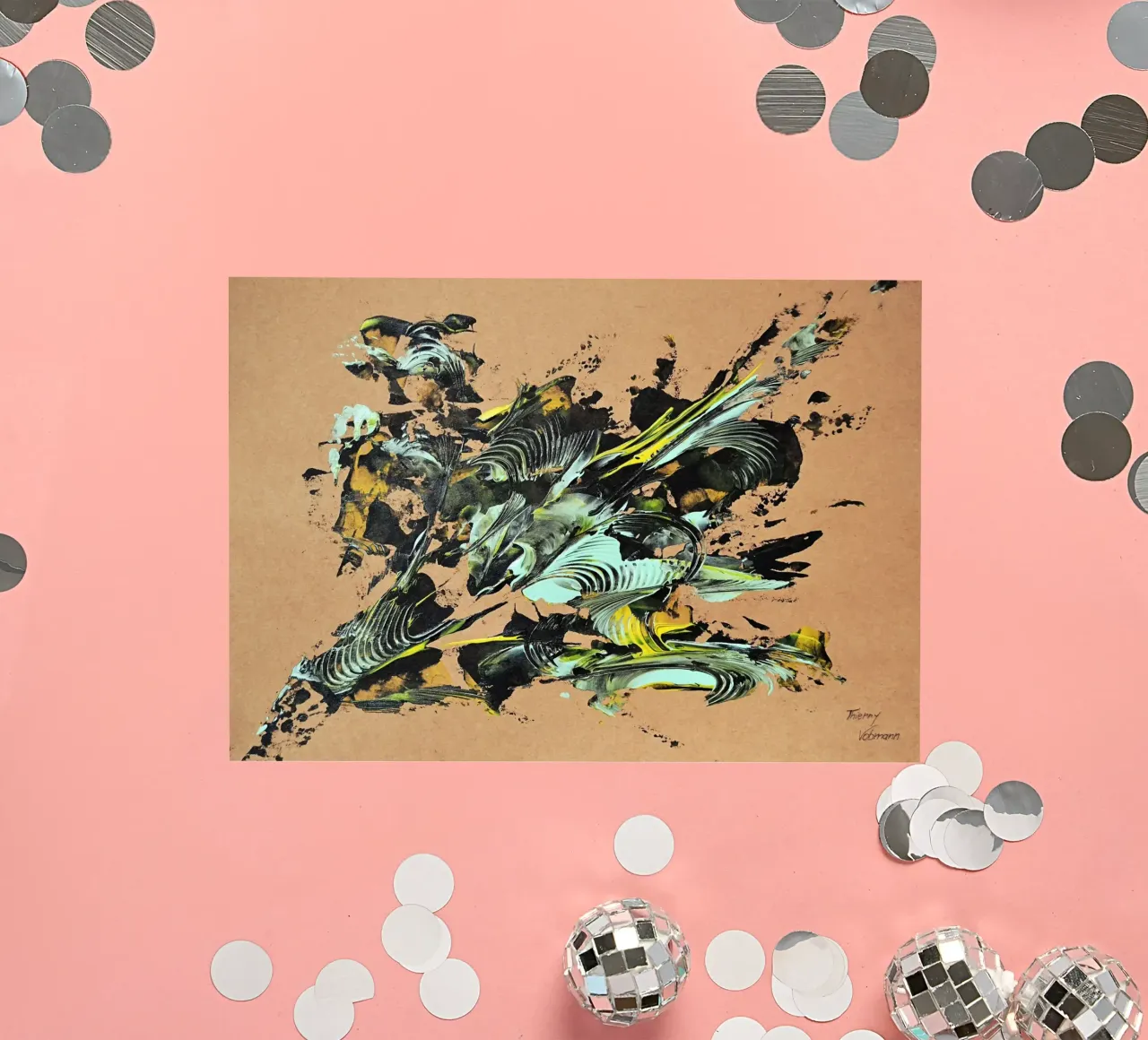 NATURAL STYLE 32 sticker by Thierry Vobmann Abstract painting