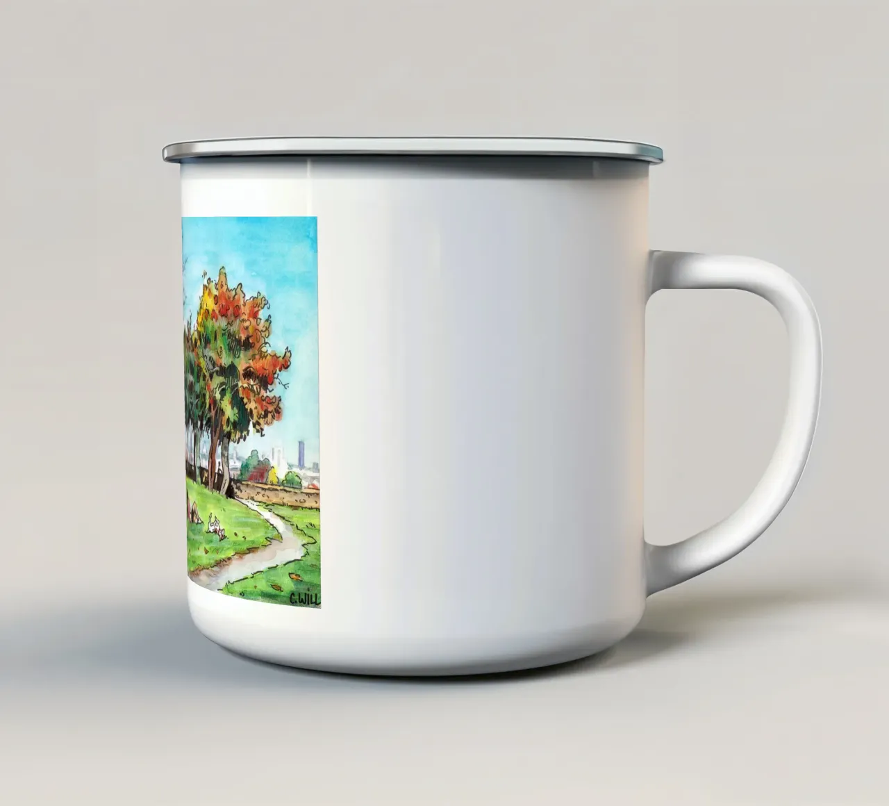 Parco Meudon tazza in smalto da C.WILL