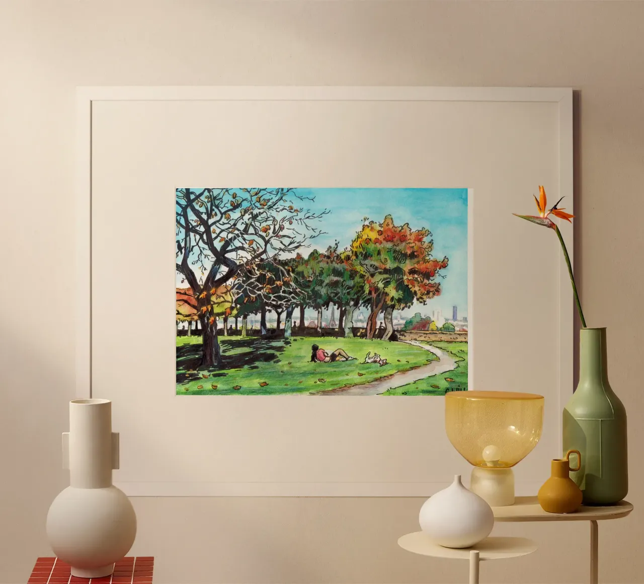 Parco Meudon poster con telaio in alluminio da C.WILL