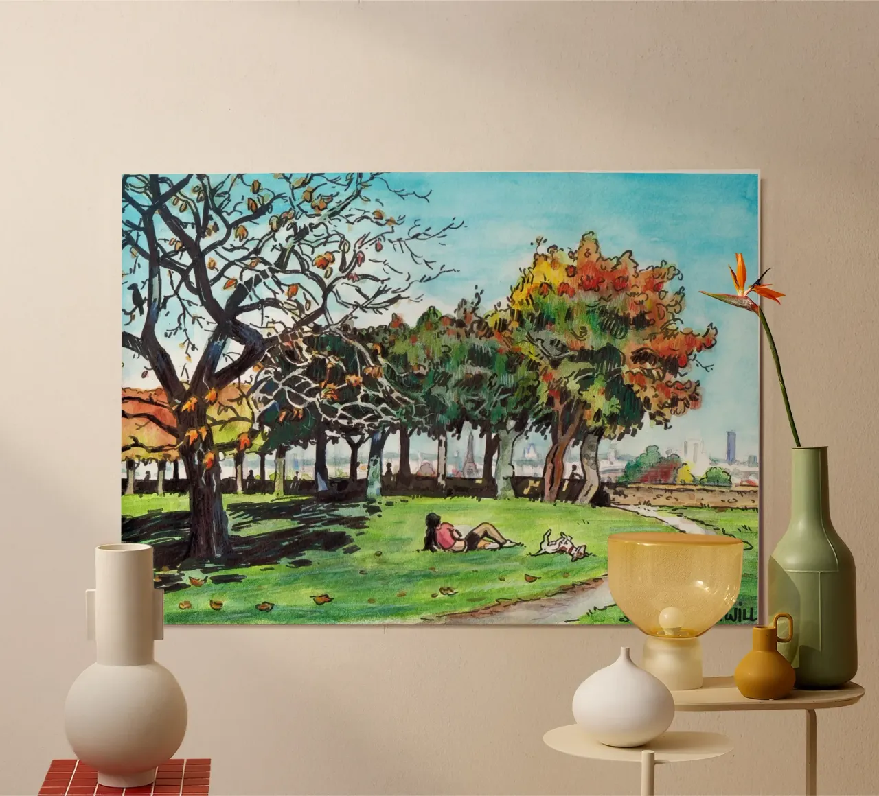 Parco Meudon poster con telaio in alluminio da C.WILL