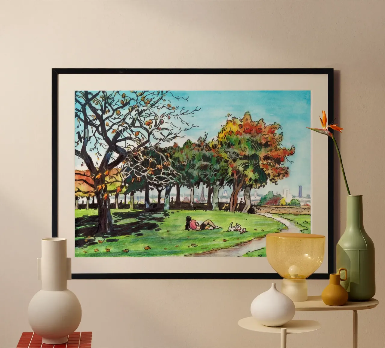 Parco Meudon poster con telaio in alluminio da C.WILL
