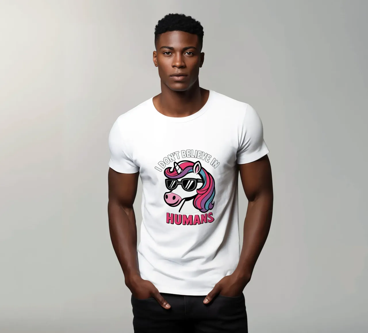 I don't believe in humans t-shirt da edsonramosart