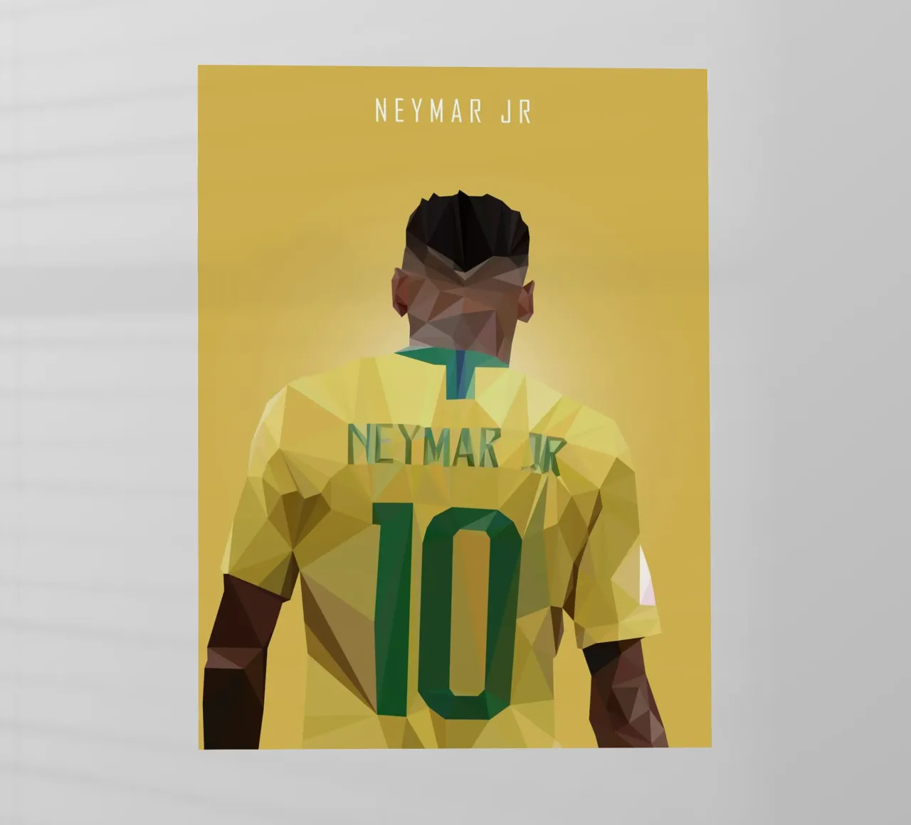 Neymar Jr. pellicola backlit da Low poly art