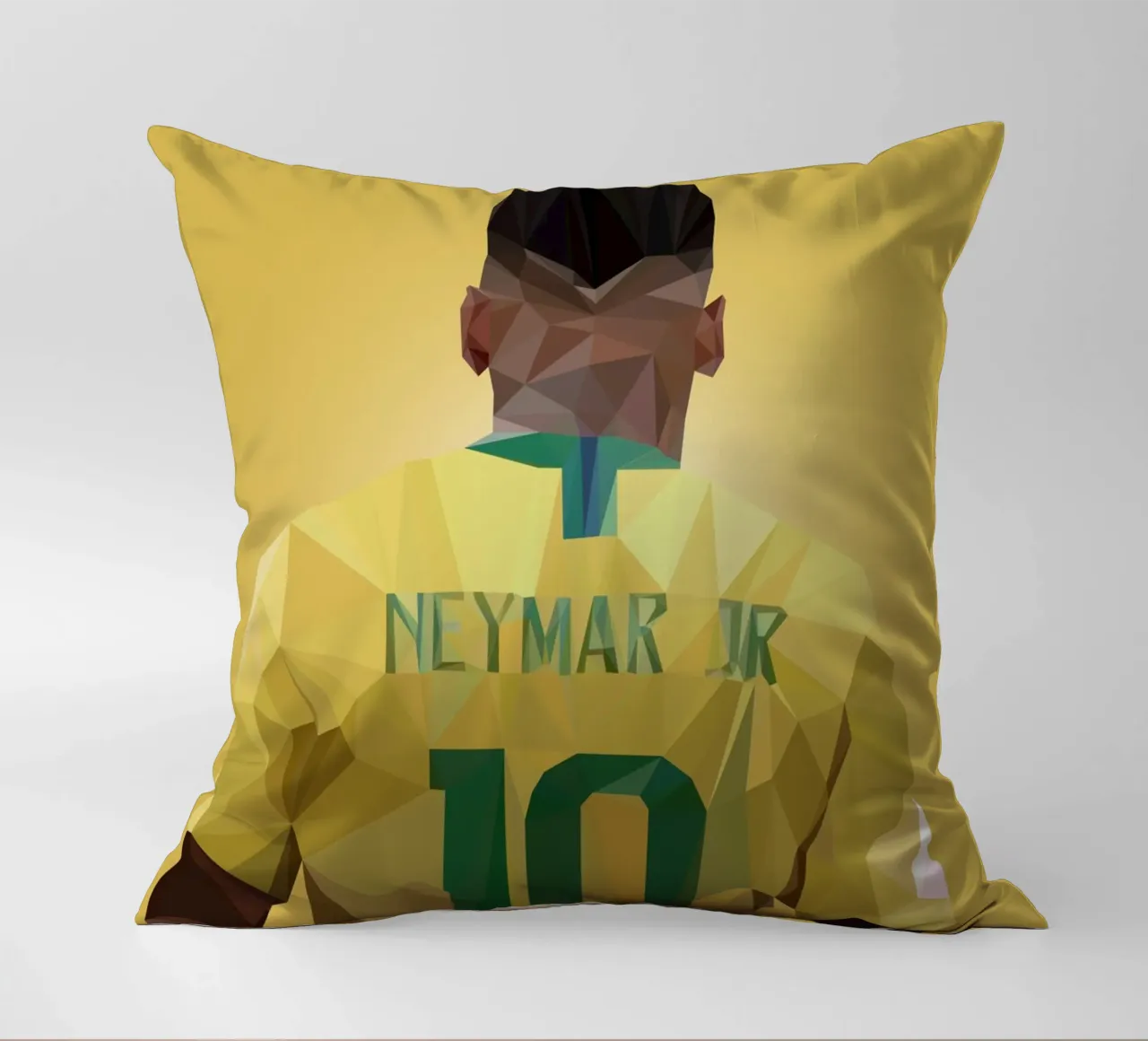 Neymar Jr. cuscino da Low poly art
