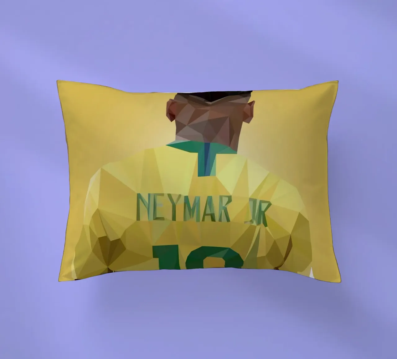 Neymar Jr. cuscino da Low poly art