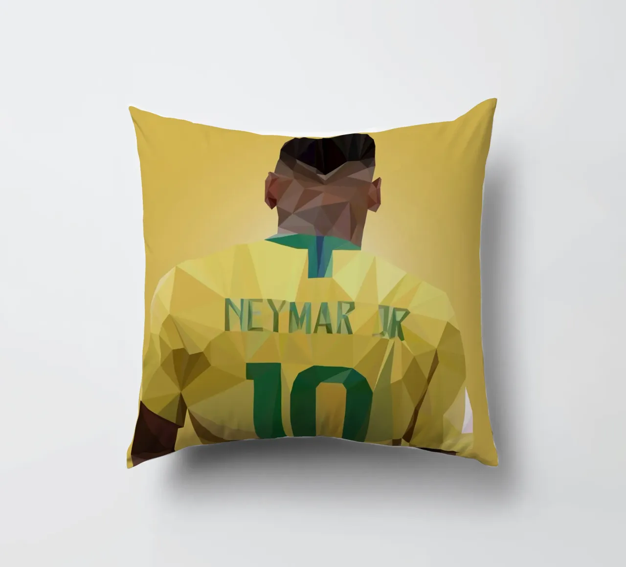 Neymar Jr. cuscino da Low poly art