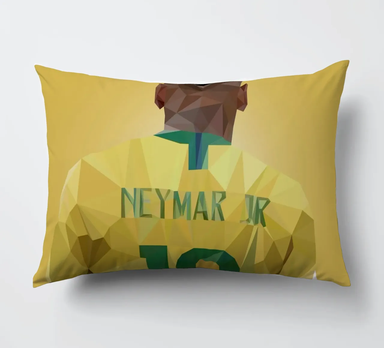 Neymar Jr. cuscino da Low poly art