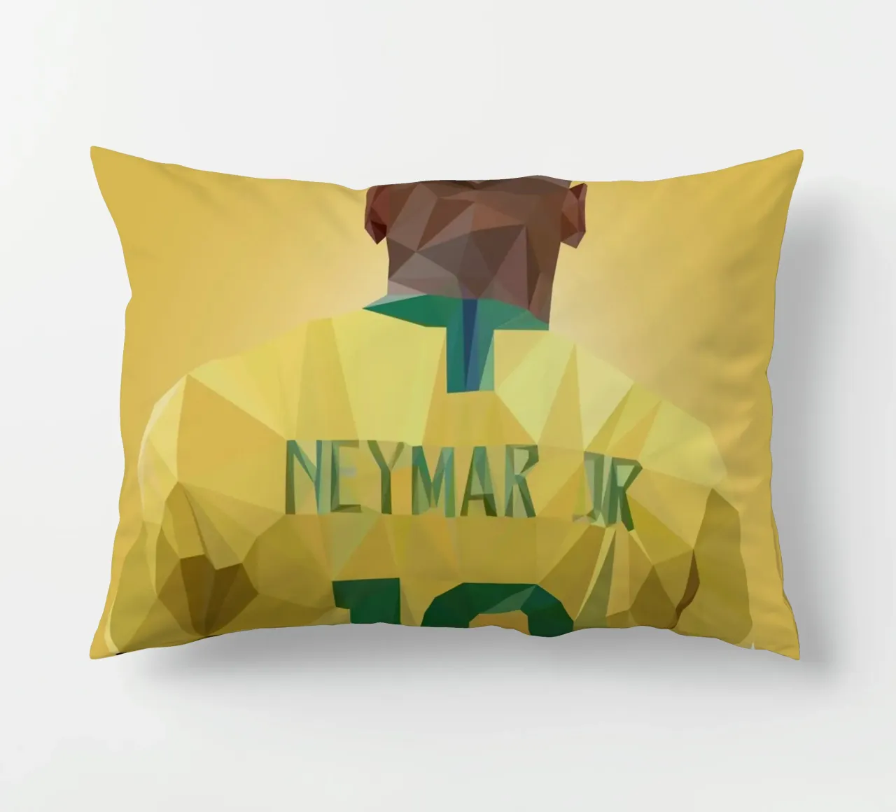 Neymar Jr. cuscino da Low poly art