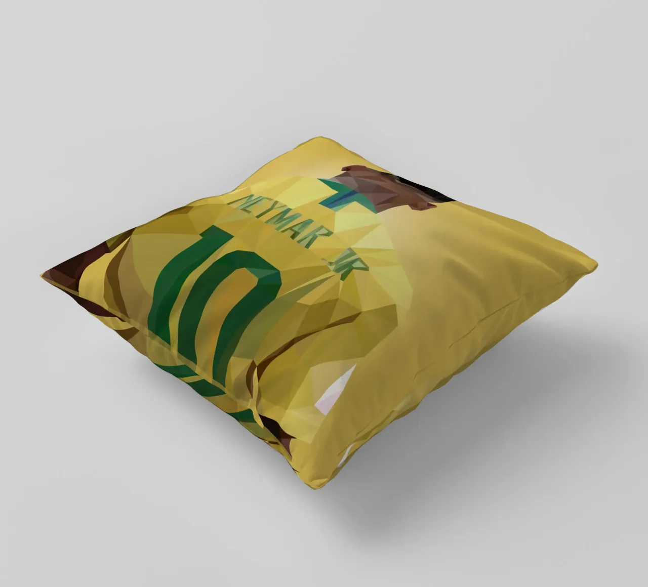 Neymar Jr. cuscino da Low poly art