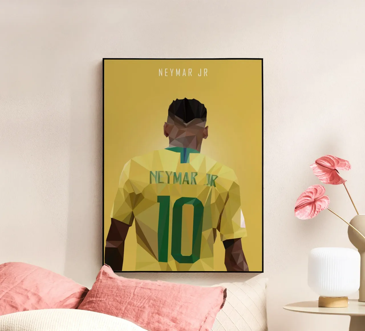 Neymar Jr. plexiglass da Low poly art