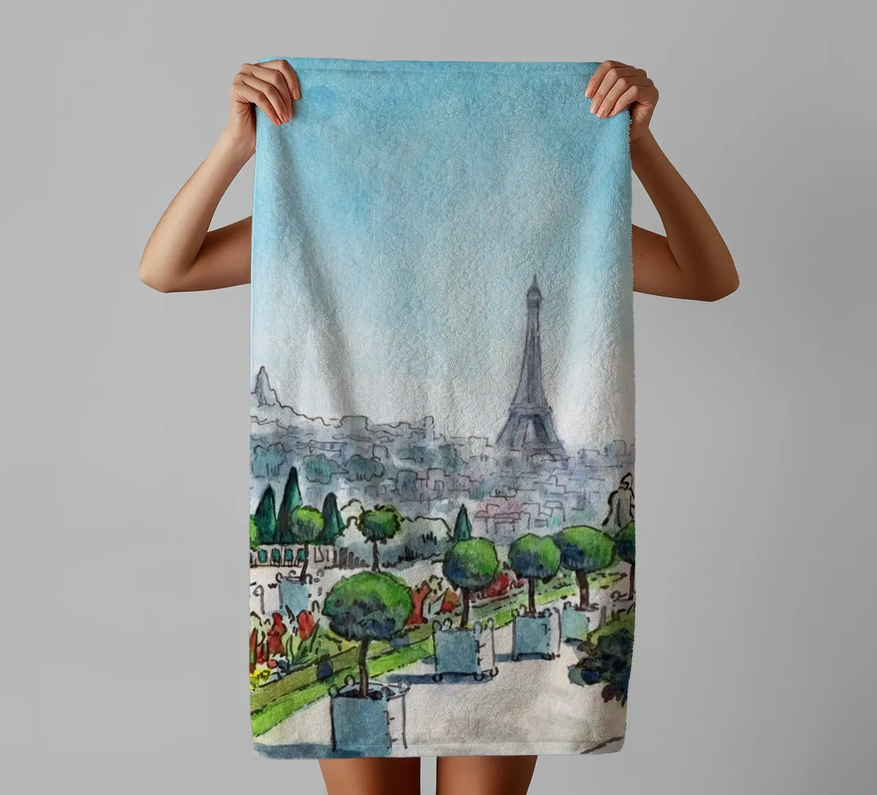 View from Saint-Cloud towel by C.WILL