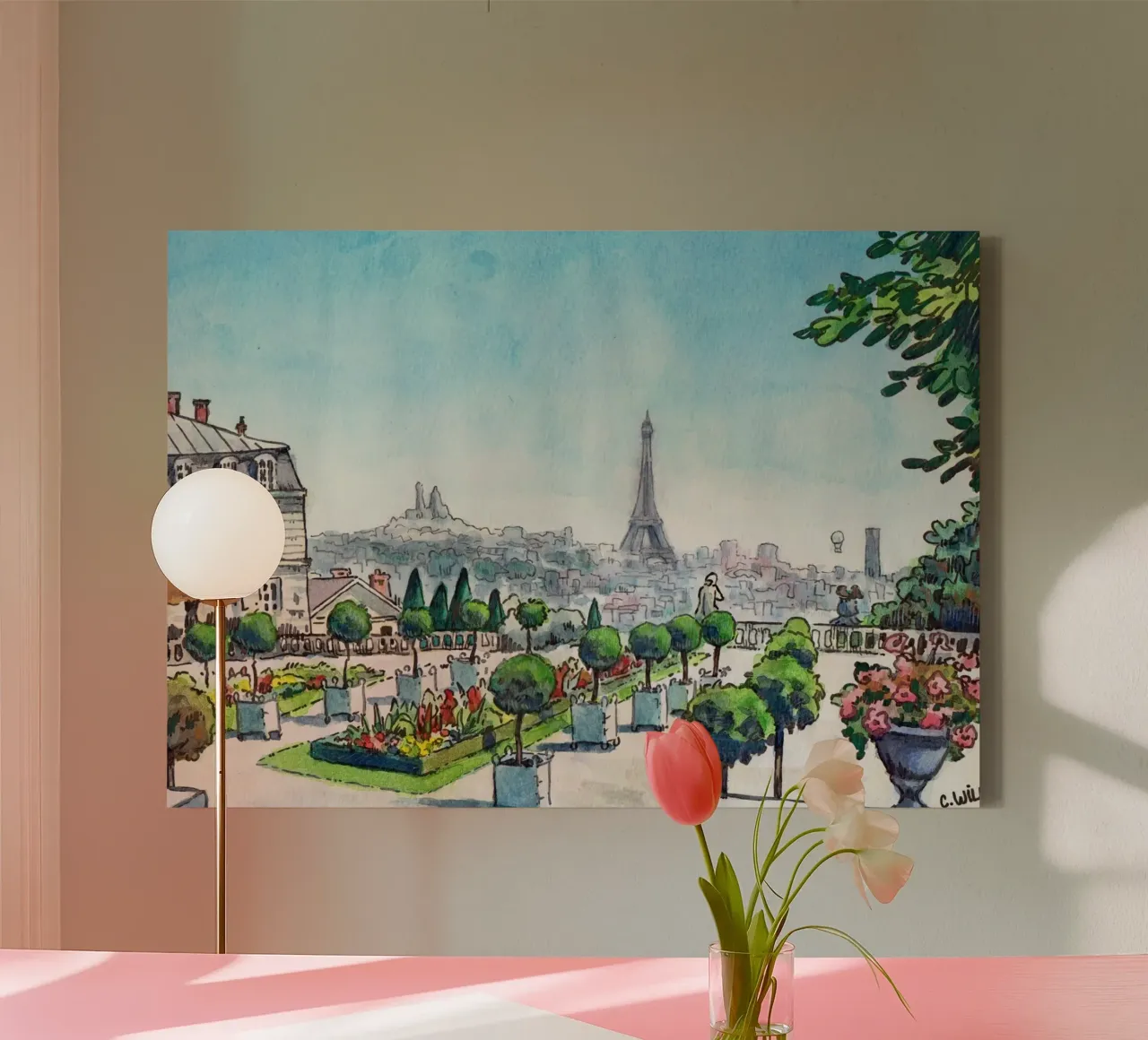 View from Saint-Cloud canvas by C.WILL