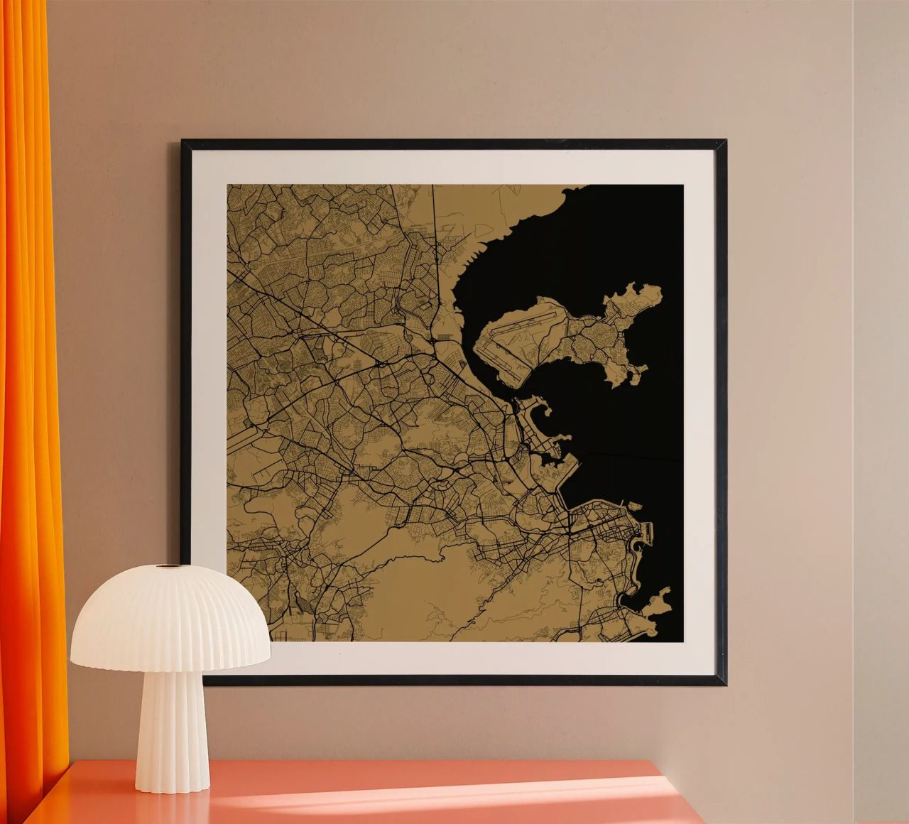 Rio Brown poster by Urban Maps