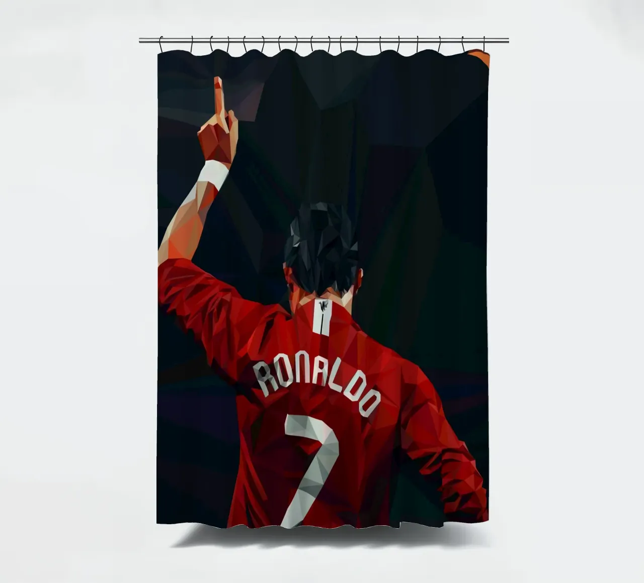 C. Ronaldo Football Player tenda da doccia da Low poly art