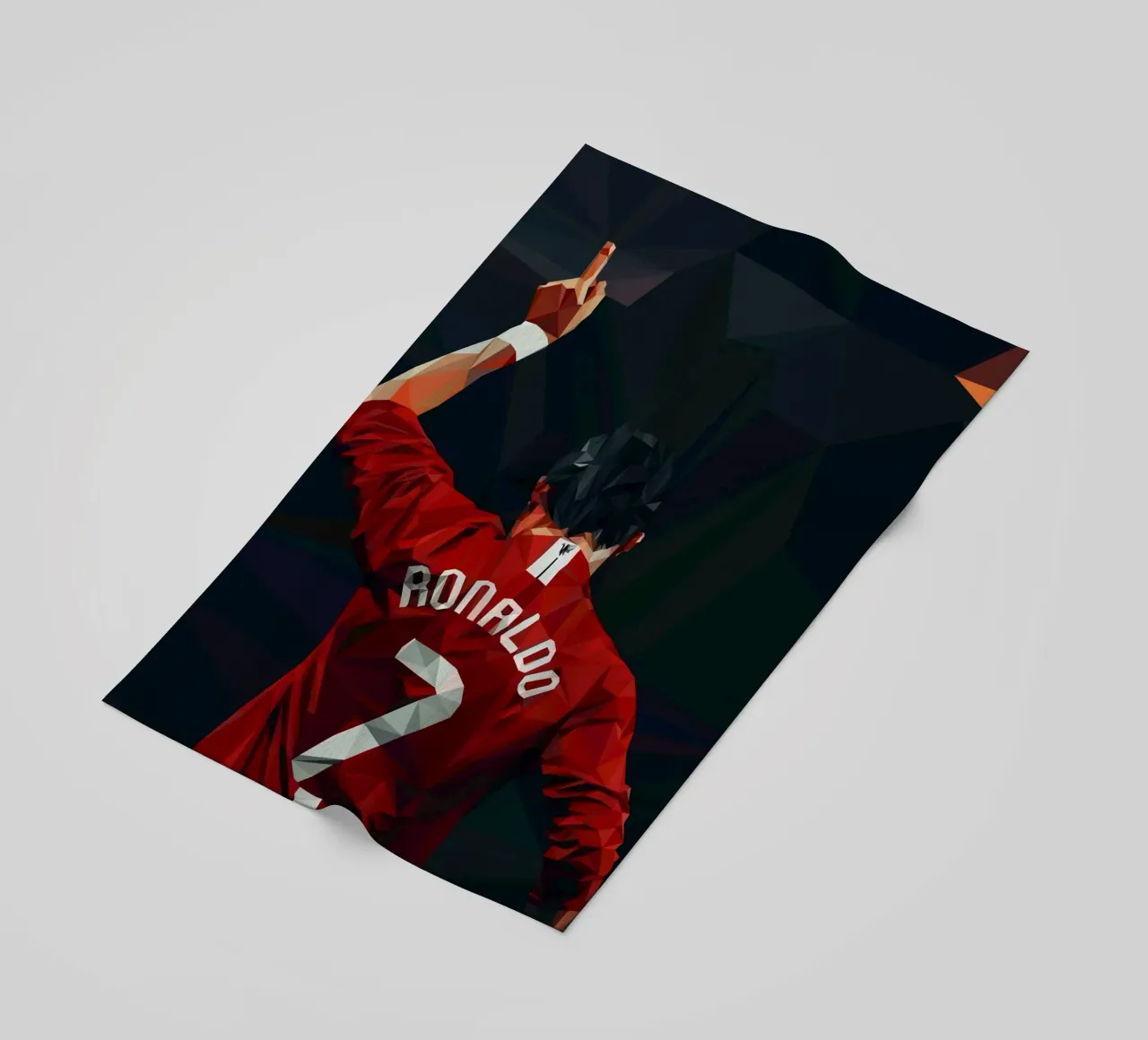 C. Ronaldo Football Player telo mare da Low poly art