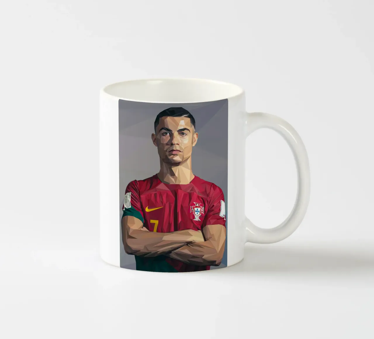 Ronaldo PRTGL tazza in ceramica da Low poly art