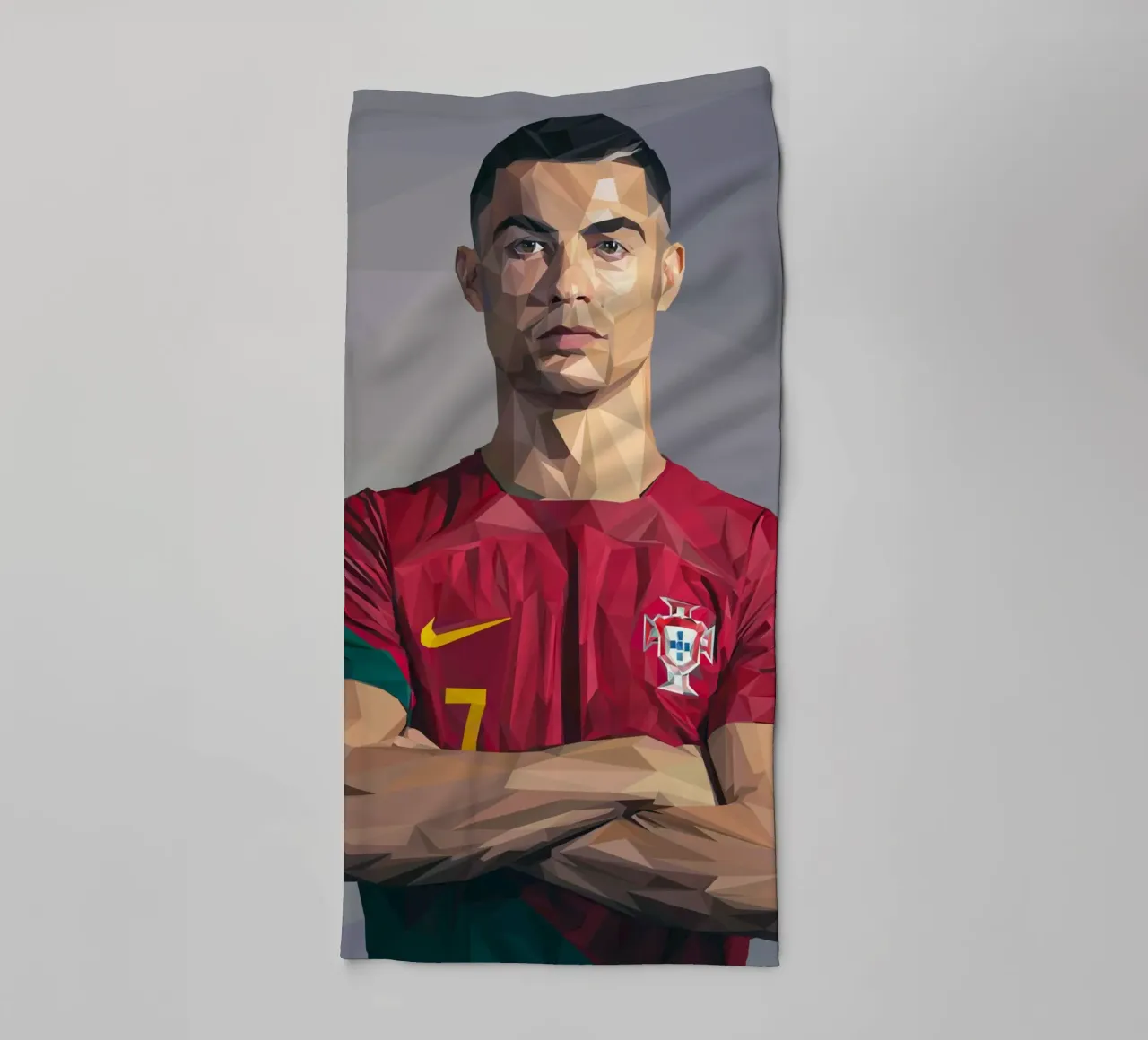 Ronaldo PRTGL asciugamano da bagno da Low poly art