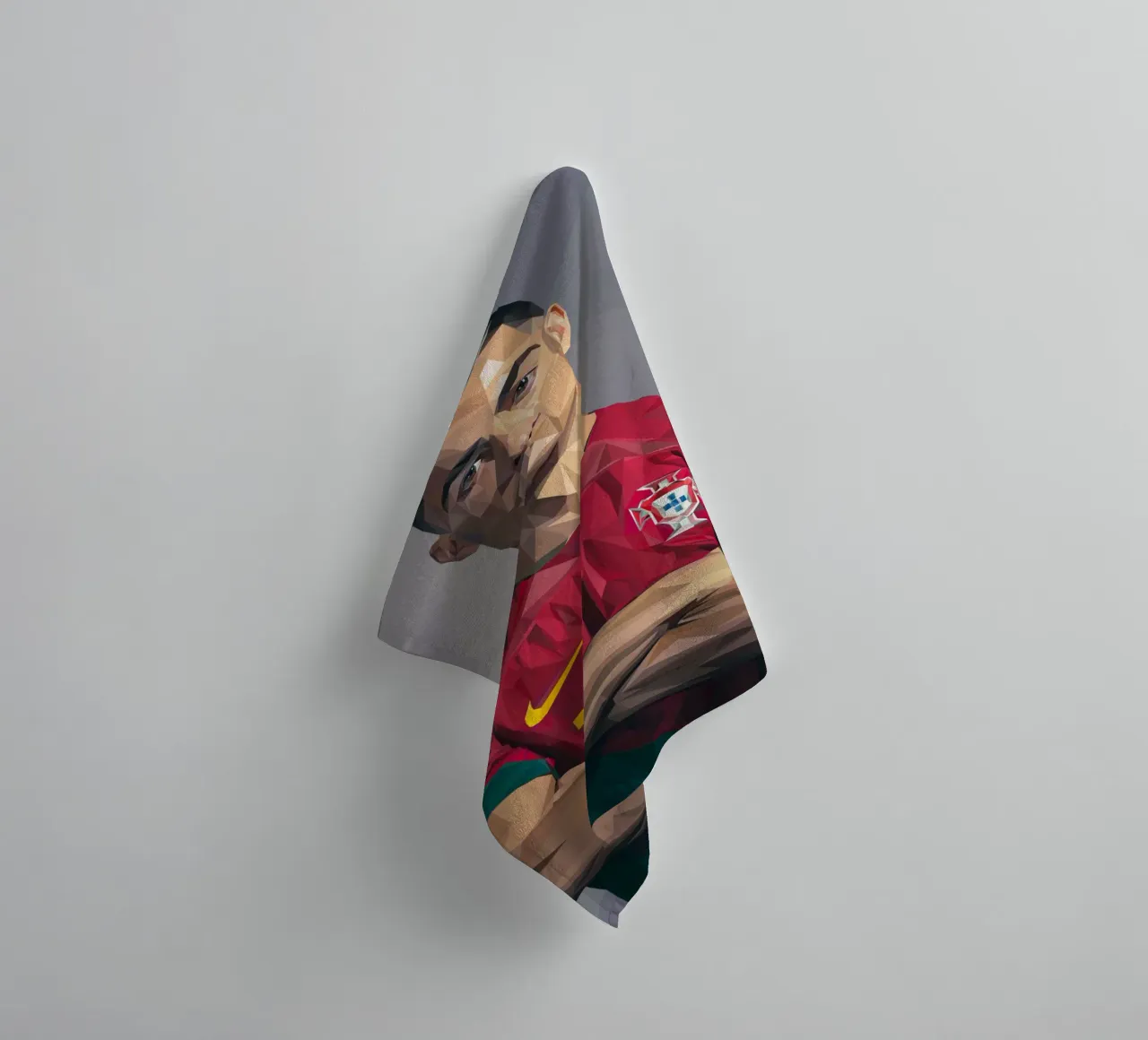 Ronaldo PRTGL asciugamano da bagno da Low poly art
